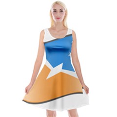 Waving Flag Of Tierra Del Fuego Province, Argentina Reversible Velvet Sleeveless Dress by abbeyz71