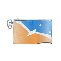 Waving Flag Of Tierra Del Fuego Province, Argentina Canvas Cosmetic Bag (small) by abbeyz71