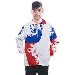 Flag Map Of Chilean Antarctic Territory Men s Half Zip Pullover by abbeyz71