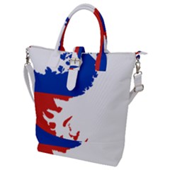 Flag Map Of Chilean Antarctic Territory Buckle Top Tote Bag by abbeyz71