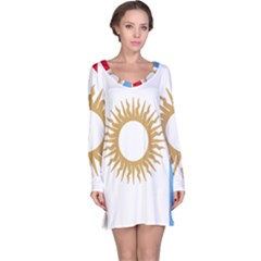 Flag of Argentine Cordoba Province Long Sleeve Nightdress