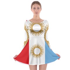 Flag of Argentine Cordoba Province Long Sleeve Skater Dress