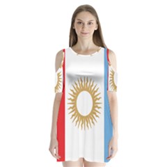 Flag Of Argentine Cordoba Province Shoulder Cutout Velvet One Piece by abbeyz71