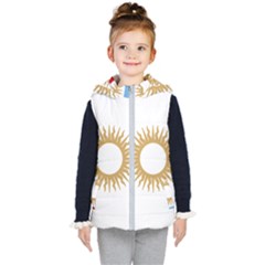 Flag of Argentine Cordoba Province Kids  Hooded Puffer Vest