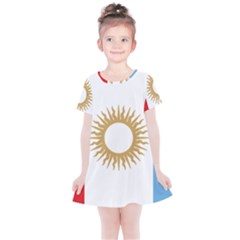 Flag Of Argentine Cordoba Province Kids  Simple Cotton Dress by abbeyz71