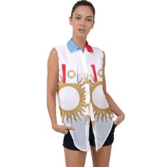 Flag of Argentine Cordoba Province Sleeveless Chiffon Button Shirt