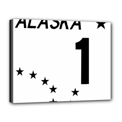 Alaska Route 1 Shield Canvas 14  X 11  (stretched) by abbeyz71