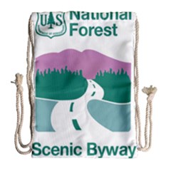 National Forest Scenic Byway Highway Marker Drawstring Bag (large) by abbeyz71