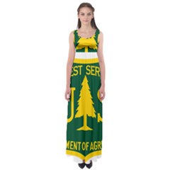 Logo Of The U S  Forest Service Empire Waist Maxi Dress by abbeyz71