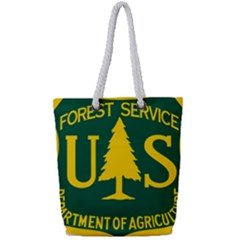 Logo Of The U S  Forest Service Full Print Rope Handle Tote (small) by abbeyz71