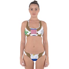 Greater Coat Of Arms Of The United States Cross Back Hipster Bikini Set by abbeyz71