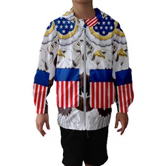 Greater Coat Of Arms Of The United States Kids  Hooded Windbreaker by abbeyz71