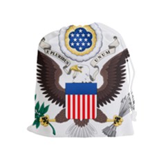 Greater Coat Of Arms Of The United States Drawstring Pouch (xl)