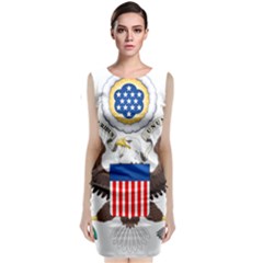 Greater Coat Of Arms Of The United States Sleeveless Velvet Midi Dress by abbeyz71