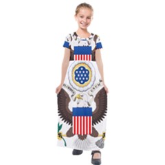 Greater Coat Of Arms Of The United States Kids  Short Sleeve Maxi Dress by abbeyz71