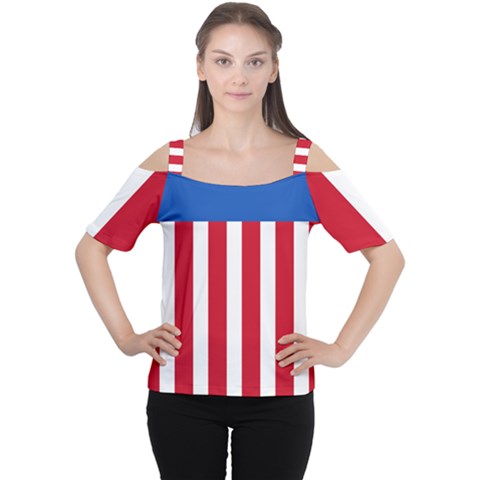 Lesser Coat Of Arms Of The United States Cutout Shoulder Tee by abbeyz71