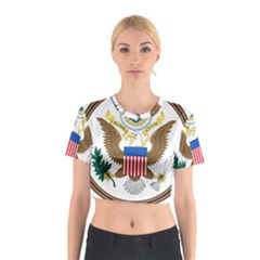 Great Seal Of The United States - Obverse Cotton Crop Top by abbeyz71