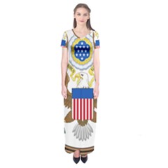 Great Seal Of The United States - Obverse Short Sleeve Maxi Dress by abbeyz71
