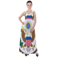 Great Seal Of The United States - Obverse Empire Waist Velour Maxi Dress by abbeyz71