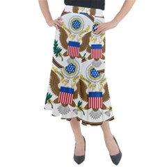 Great Seal Of The United States - Obverse Midi Mermaid Skirt by abbeyz71