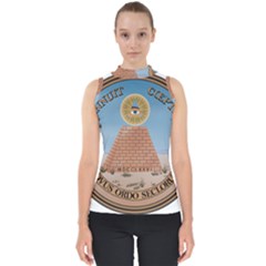Great Seal of the United States - Reverse Mock Neck Shell Top