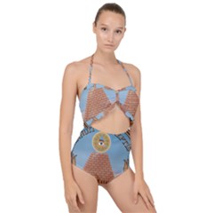 Great Seal of the United States - Reverse Scallop Top Cut Out Swimsuit