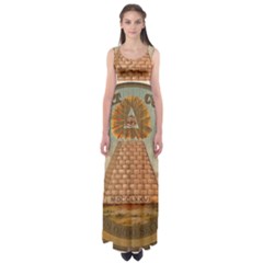 Great Seal Of The United States - Reverse Empire Waist Maxi Dress