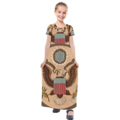 Great Seal Of The United States - Obverse Kids  Short Sleeve Maxi Dress by abbeyz71