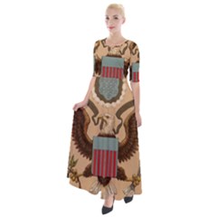 Great Seal Of The United States - Obverse Half Sleeves Maxi Dress by abbeyz71