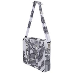 Black & White Great Seal Of The United States - Obverse  Cross Body Office Bag by abbeyz71