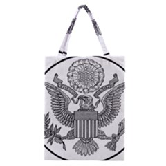 Black & White Great Seal Of The United States - Obverse  Classic Tote Bag by abbeyz71