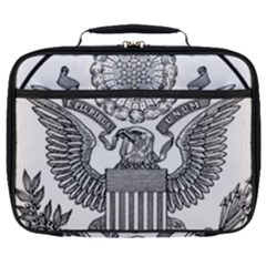 Black & White Great Seal Of The United States - Obverse  Full Print Lunch Bag