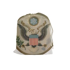 Great Seal Of The United States - Obverse Drawstring Pouch (large) by abbeyz71