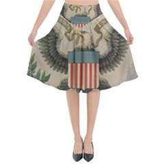 Great Seal Of The United States - Obverse Flared Midi Skirt by abbeyz71