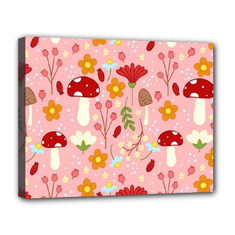 Floral Surface Pattern Design Canvas 14  X 11  (stretched) by Sudhe