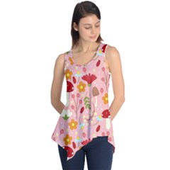 Floral Surface Pattern Design Sleeveless Tunic by Sudhe