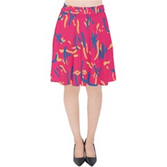 Pattern Booty Faces Velvet High Waist Skirt by Sudhe