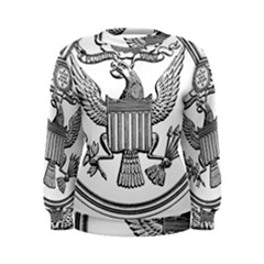 Black & White Great Seal Of The United States - Obverse, 1877 Women s Sweatshirt by abbeyz71