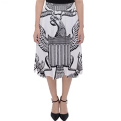 Black & White Great Seal Of The United States - Obverse, 1877 Classic Midi Skirt by abbeyz71