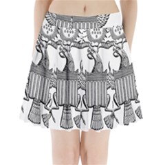 Black & White Great Seal Of The United States - Obverse, 1877 Pleated Mini Skirt by abbeyz71