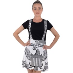 Black & White Great Seal Of The United States - Obverse, 1877 Velvet Suspender Skater Skirt by abbeyz71