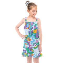 Pattern Hotdogtrap Kids  Overall Dress