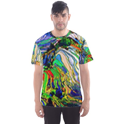 Artistic Nature Painting Men s Sports Mesh Tee by Sudhe