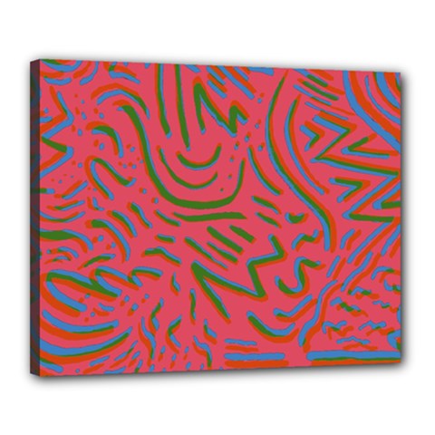 Pattern Saying Wavy Canvas 20  X 16  (stretched) by Sudhe