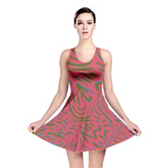 Pattern Saying Wavy Reversible Skater Dress by Sudhe
