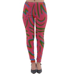 Pattern Saying Wavy Lightweight Velour Leggings