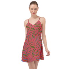 Pattern Saying Wavy Summer Time Chiffon Dress by Sudhe