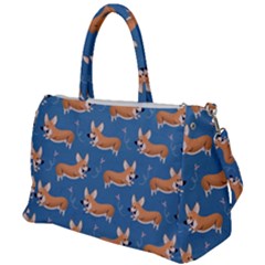 Corgi Patterns Duffel Travel Bag by Sudhe