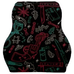 Abstract Pattern Car Seat Velour Cushion  by Sudhe
