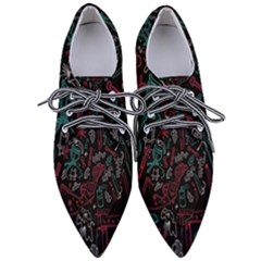 Abstract Pattern Women s Pointed Oxford Shoes